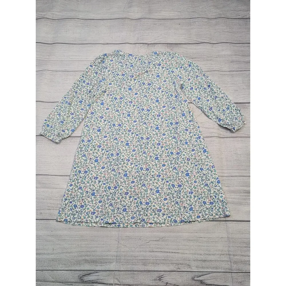 3/4 Mini Boden Blue Floral Long Sleeve Nightgown